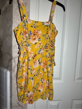 Yellow Floral Tie-Side Sundress